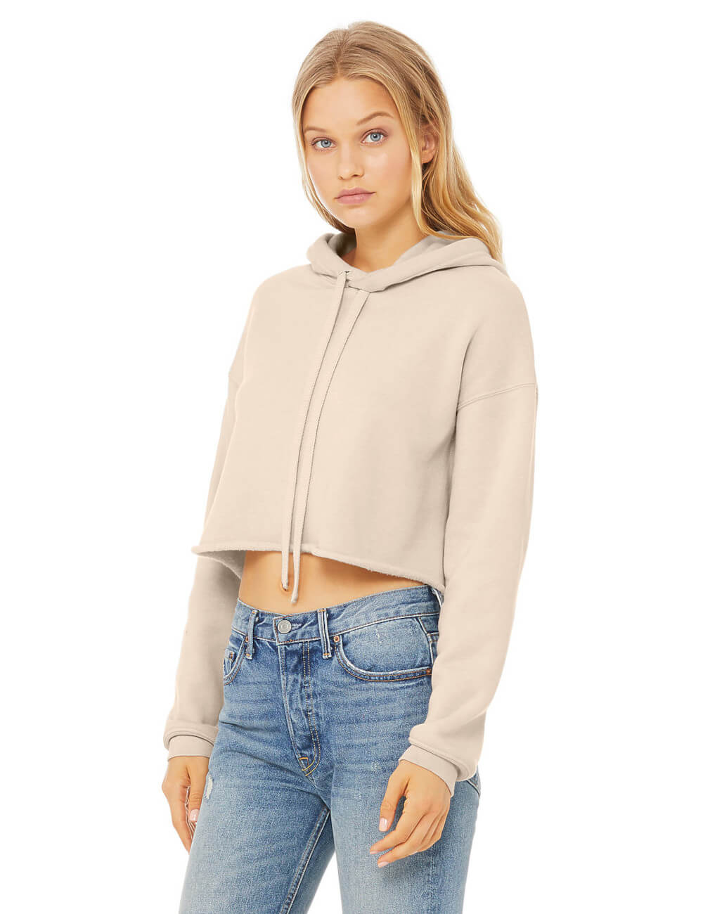 BELLA+CANVAS Bluza damska z kapturem Cropped Fleece Hoodie 3 BELLA Bluza damska z kapturem Cropped Fleece Hoodie