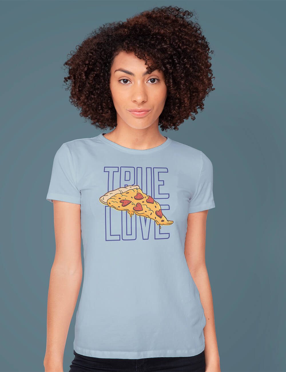 TRUE LOVE PIZZA koszulka damska 3 TRUE LOVE PIZZA