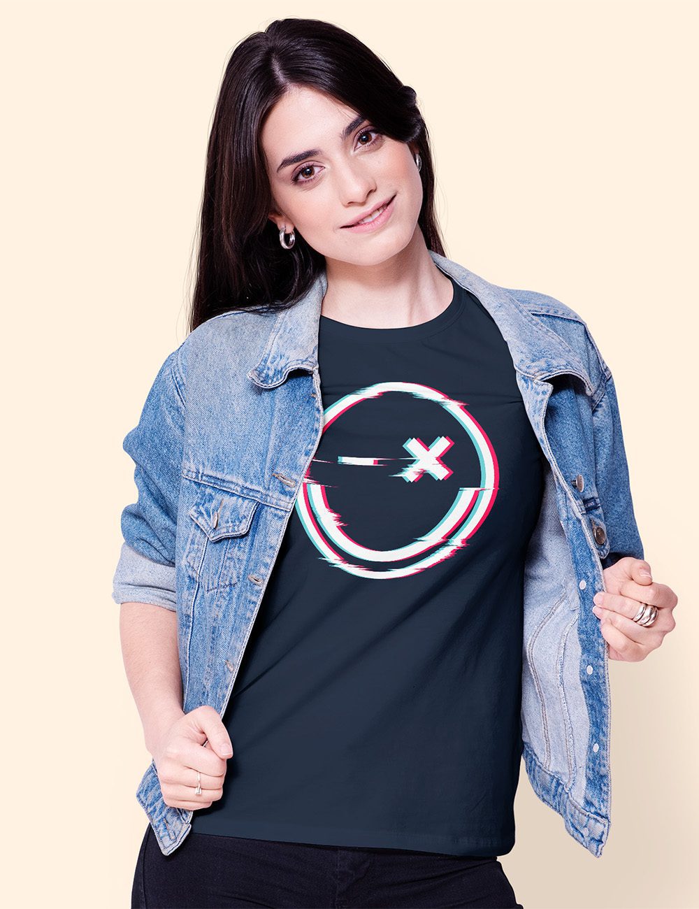 SMILE GLITCH koszulka damska 3 smile glitch