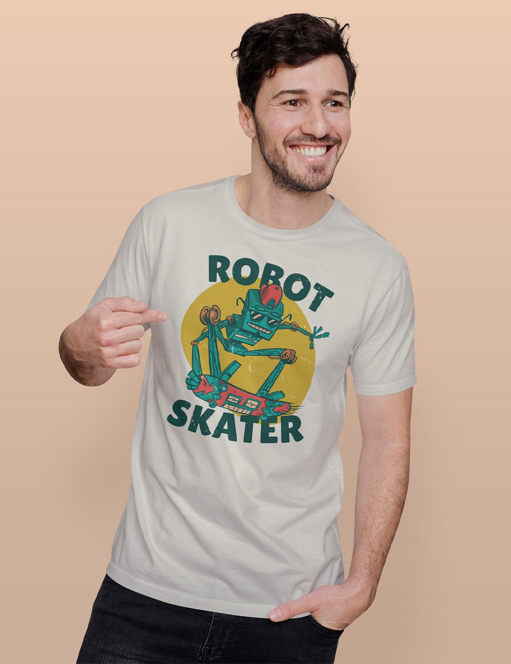 ROBOT SKATER koszulka męska 3 robot skater