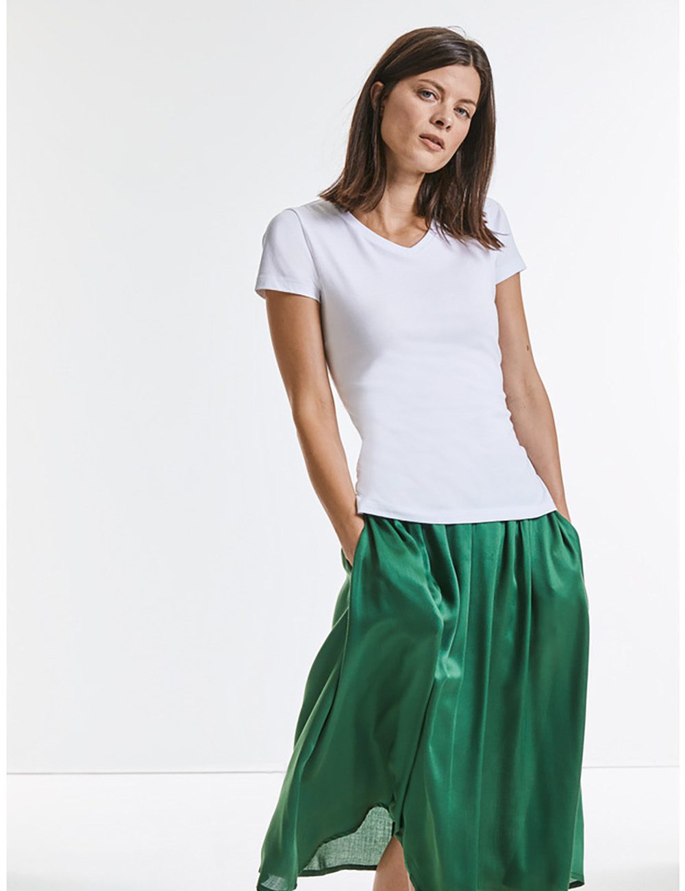 RUSSELL Eko Koszulka damska Pure Organic V-Neck T 1 RUSSELL Eko Koszulka damska Pure Organic V-Neck T