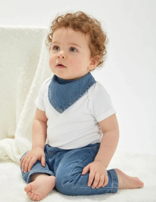 BABYBUGZ Jeansowy śliniak-bandana