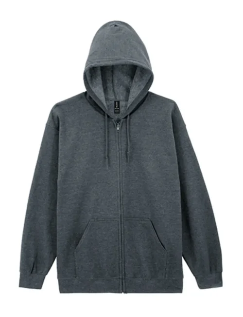 GILDAN bluza męska rozpinana z kapturem Heavy Blend 16 GILDAN bluza męska rozpinana z kapturem Heavy Blend – dark heather