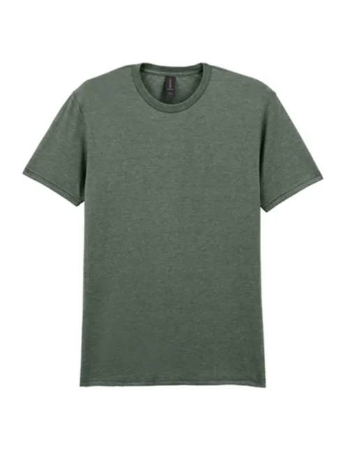 GILDAN koszulka męska Softstyle – Heather Military Green