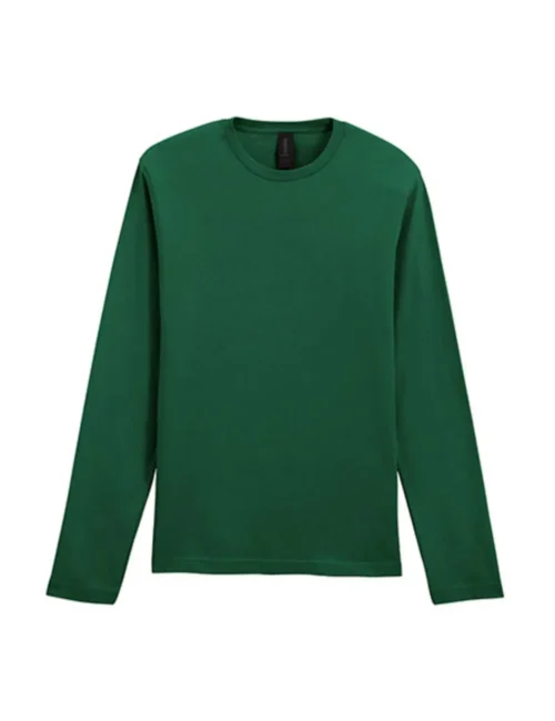 GILDAN koszulka męska z długim rękawem Softstyle – fan dark green