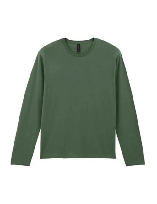 GILDAN koszulka męska z długim rękawem Softstyle – military green