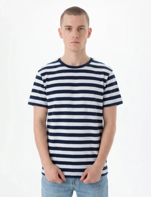 MANTIS Eko Koszulka męska w paseczki Stripy T
