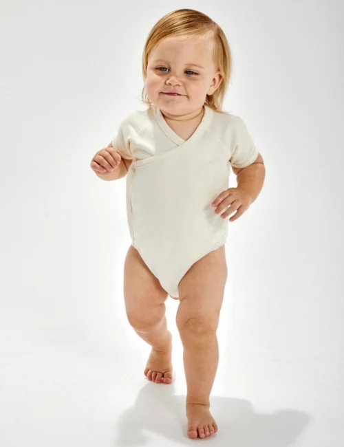 BABYBUGZ Body niemowlęce kopertowe z bawełny organicznej