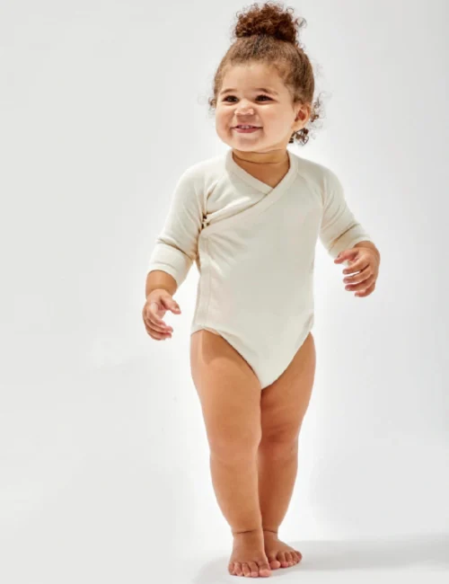BABYBUGZ Niemowlęce body kimono z długim rękawem